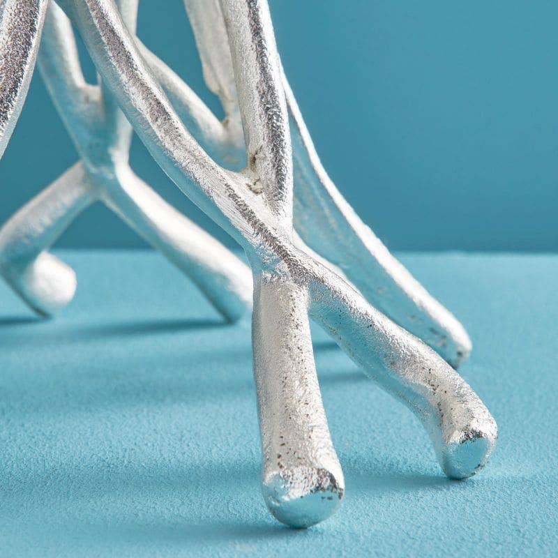 Candeliere Roots Argento, Alluminio, 25 x 22 x 63,5 cm