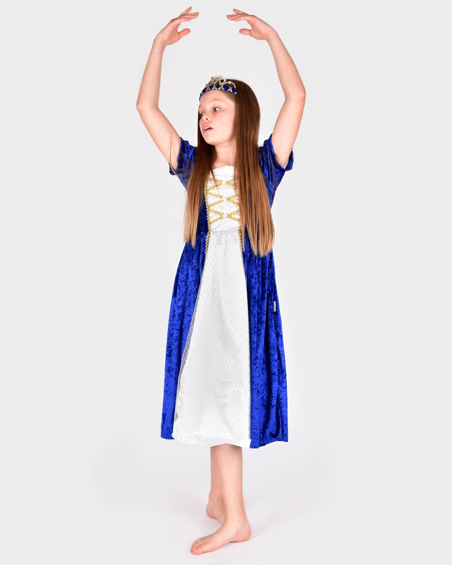 Blue velvet princess dress 110-116 cm 4-6 years