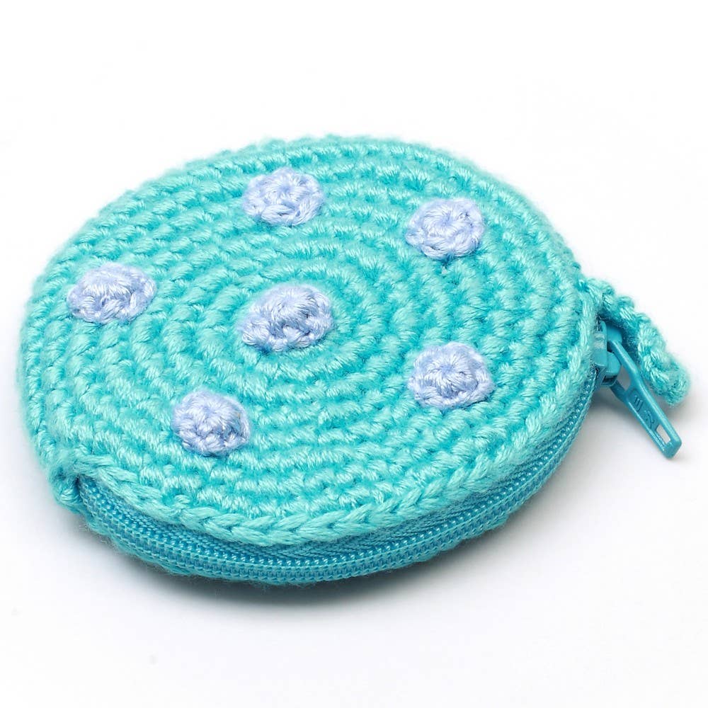 Porte-monnaie en crochet - Turquoise