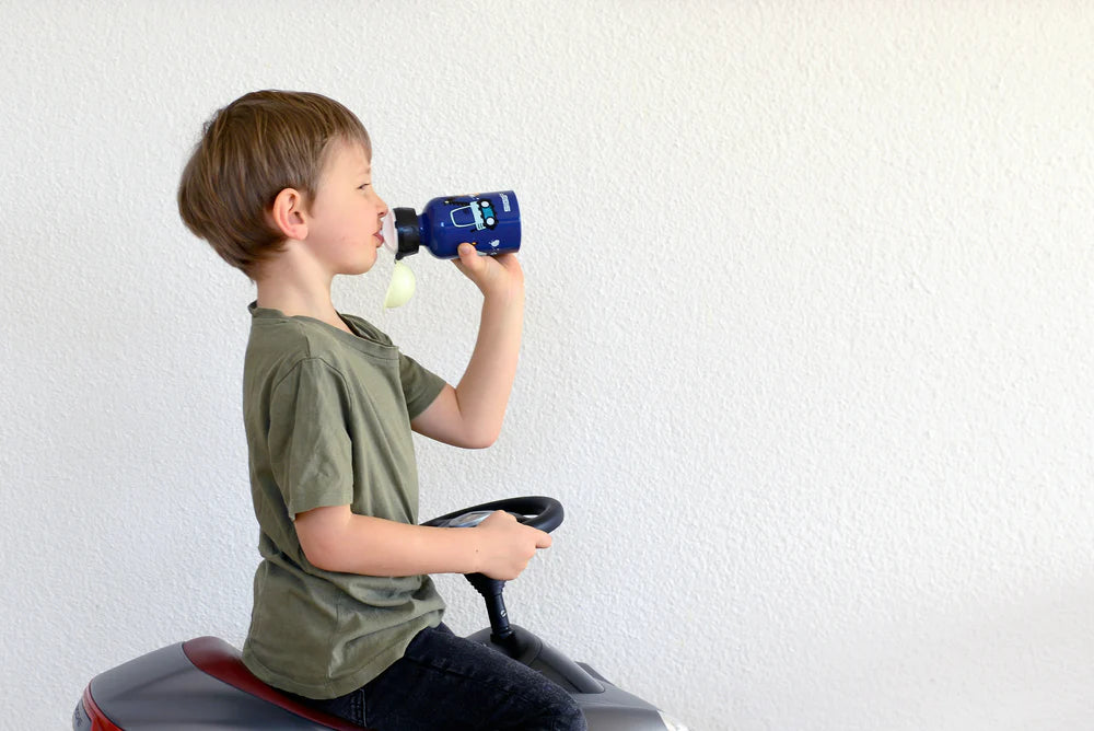 Botella de agua infantil KBT Glow Build it de 0,3 L