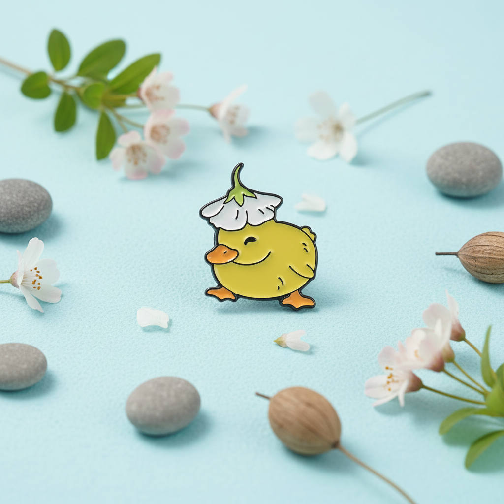 Yellow Duck Flower Pins