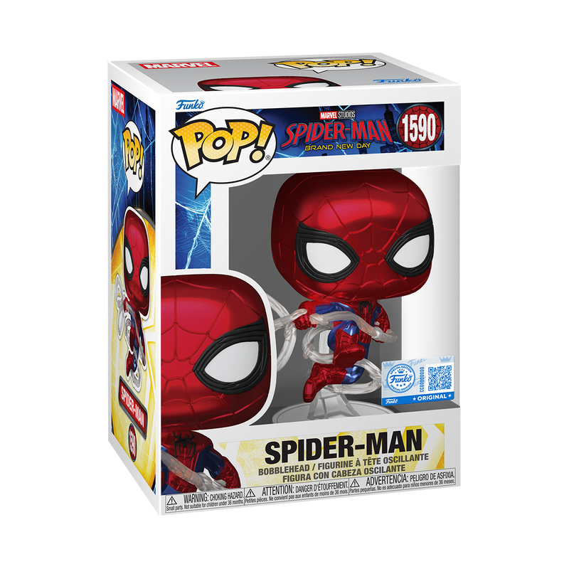 Funko Pop! Spider-Man (Brand New Day) (Metallic) #1590 - vue officielle 2