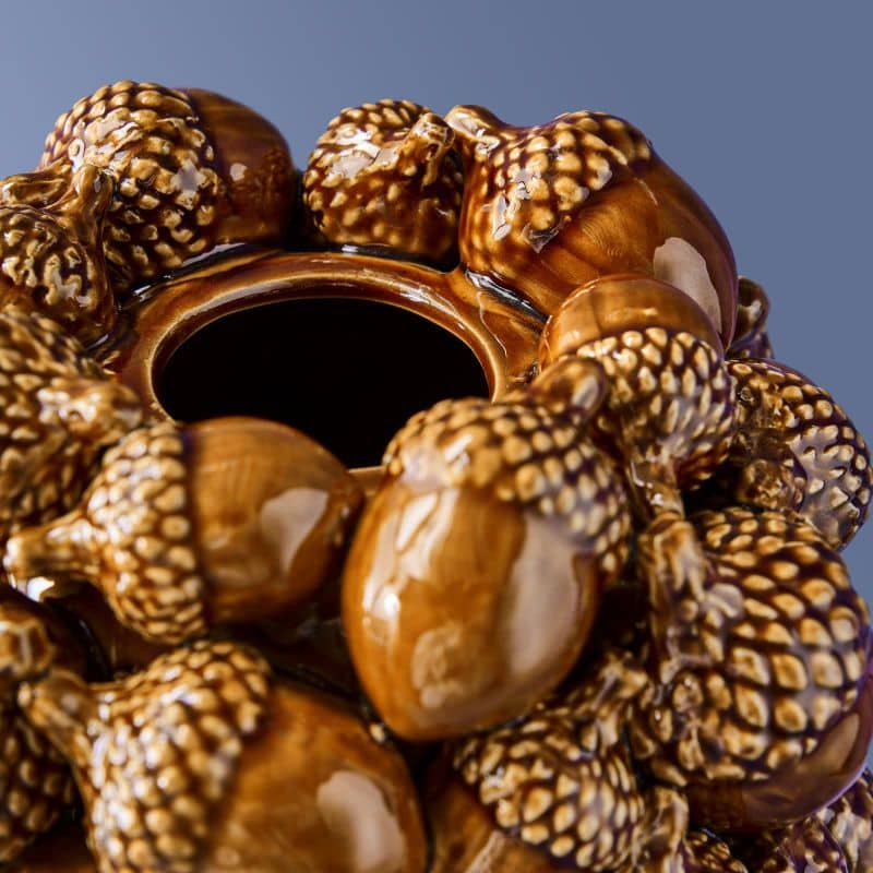 Vase Glands, Grès Marron, 19 x 19 x 27 cm