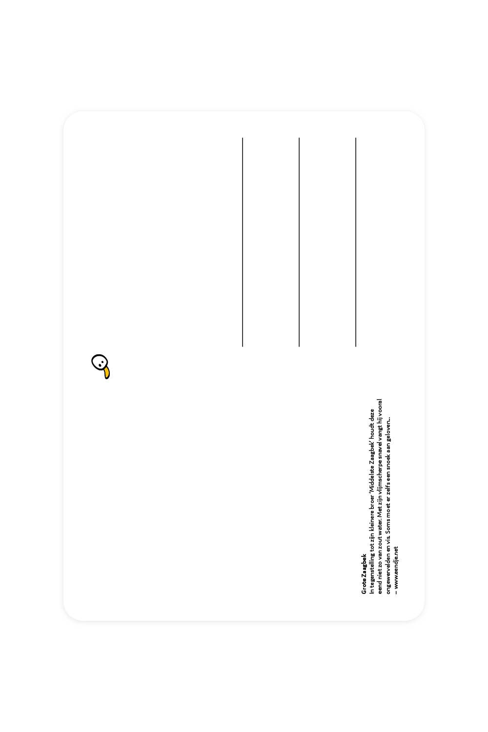 Postcard with Big Sawbill