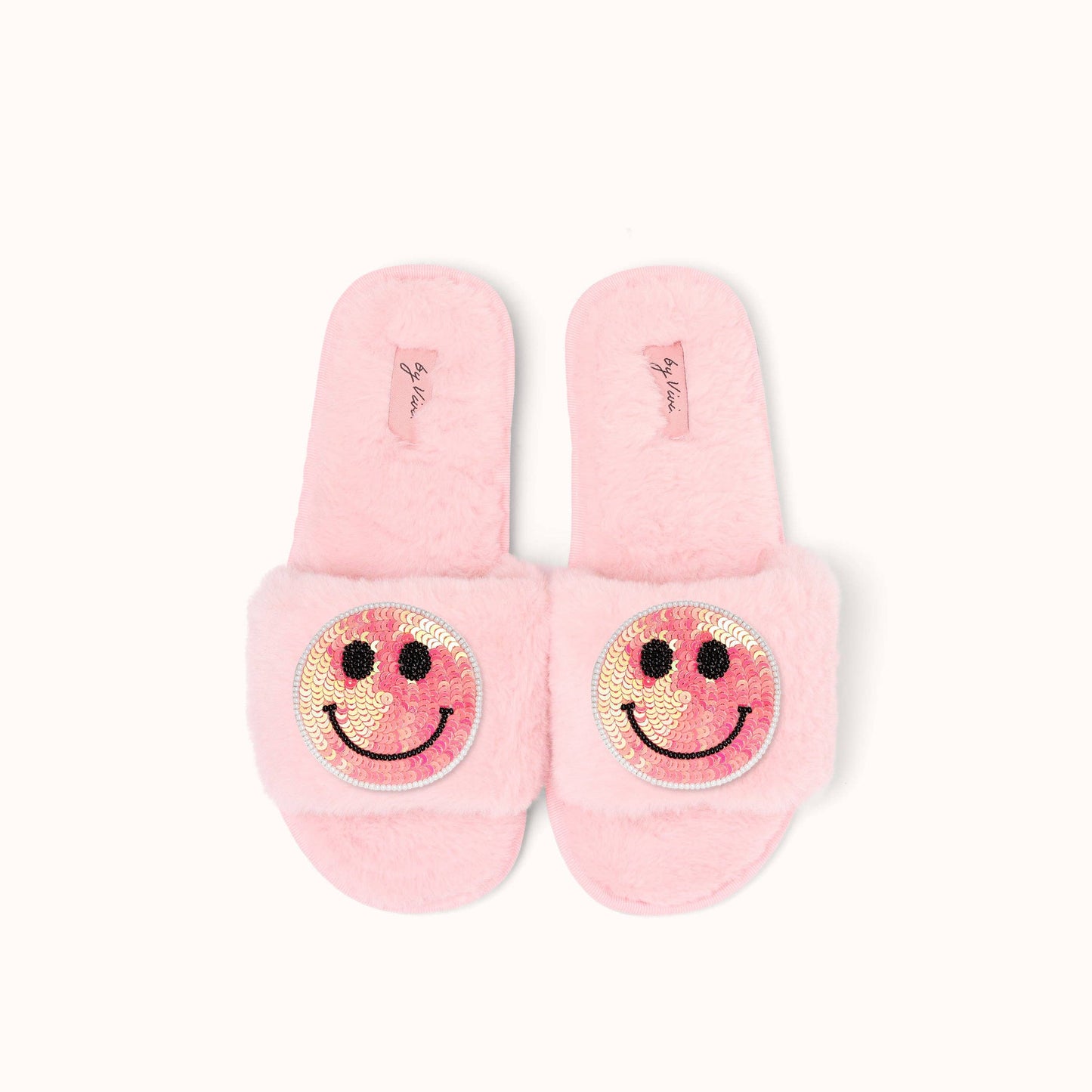 Paire de broches pour Chaussons - Smiley Rose