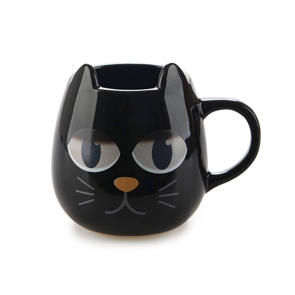 Mug, Wake Cat, black, 250 ml, black, ceramic