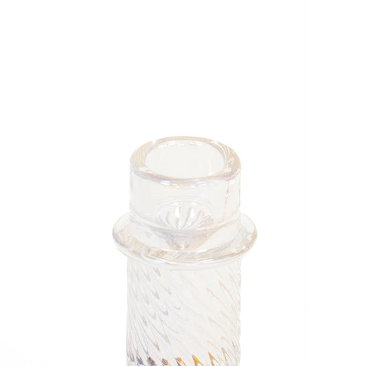 Bougeoir - Verre - Couleur Arc-en-ciel - 8x10cm