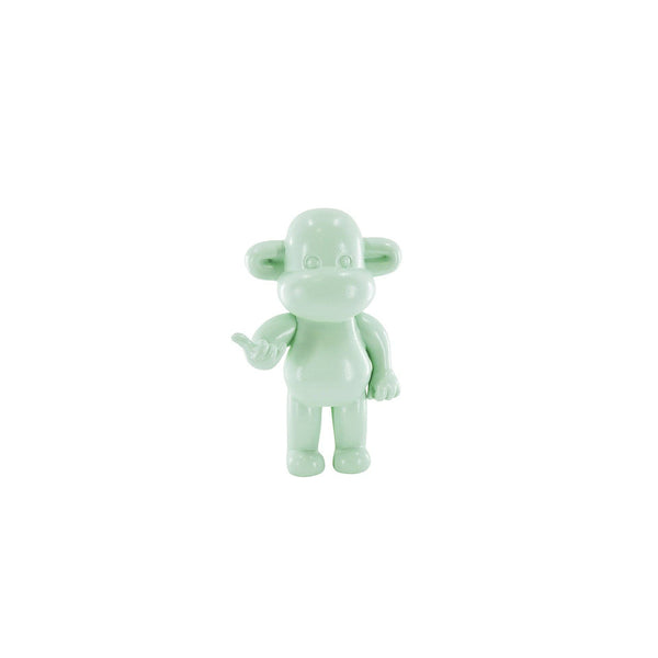 Adorno - Figura colgante de mono suelto 'La Leyenda' - Poliresina - Verde menta - 11 x 7 x 19 cm