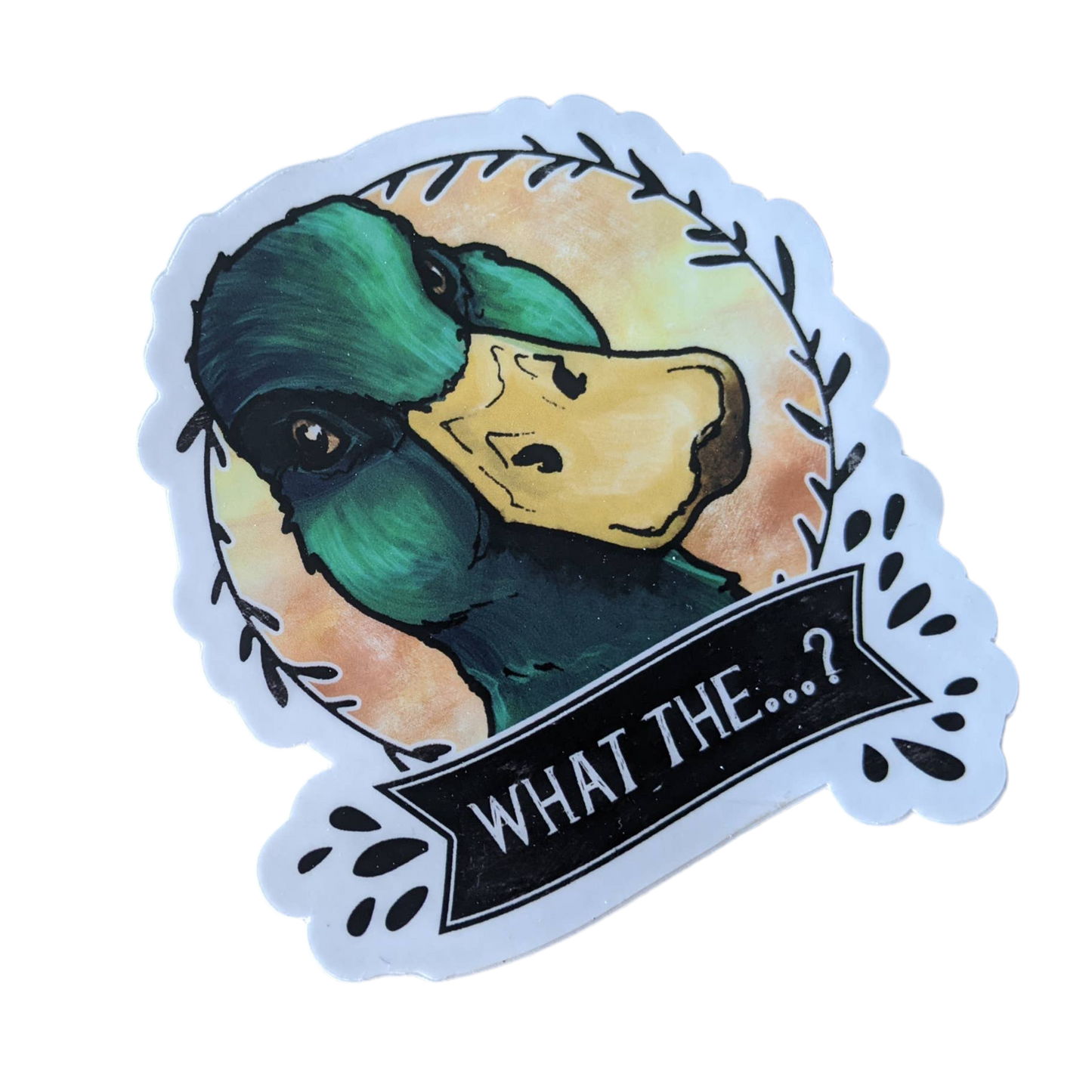 Autocollant Canard Colvert “What the…?”