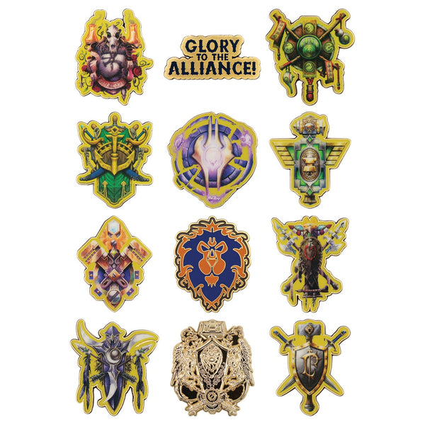 Display de 12 blind boxes World of Warcraft Alliance - pin’s mystère - ensemble des pin’s