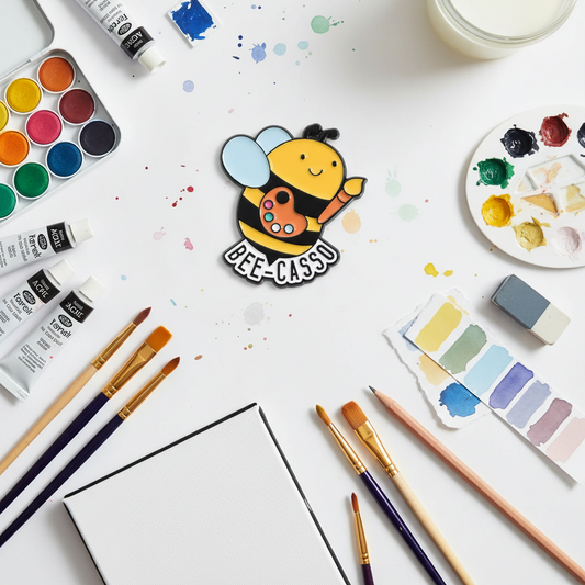 Pin de abeja Bee-casso