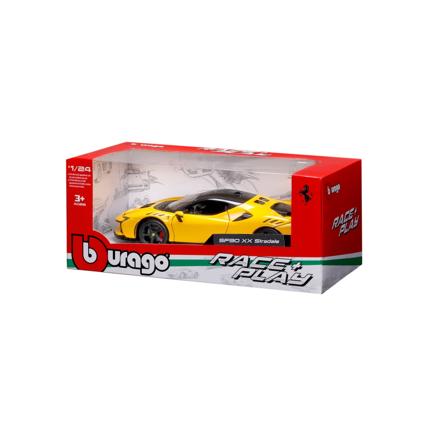 1:24 FERRARI RACE & PLAY SF90 XX STRADALE YELLOW