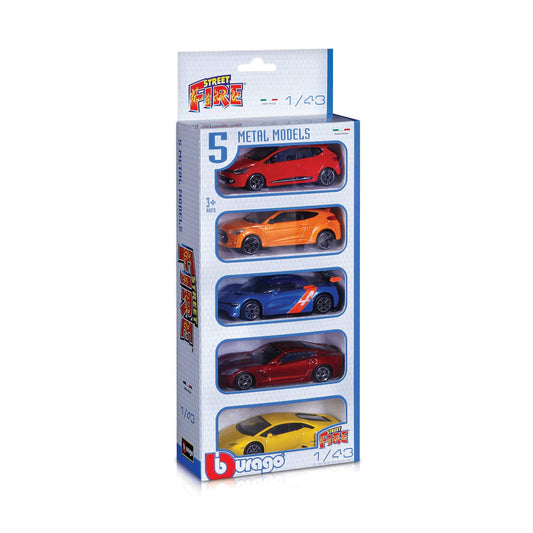 1:43 STREET FIRE PACK DE 5 VÉHICULES