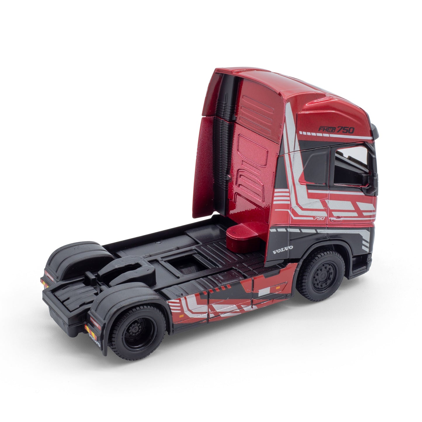 1:43 STREET FIRE HAULERS CABINES PERSONNALISÉES VOLVO FH16 GLOBETROTTER 750 XXL ROUGE
