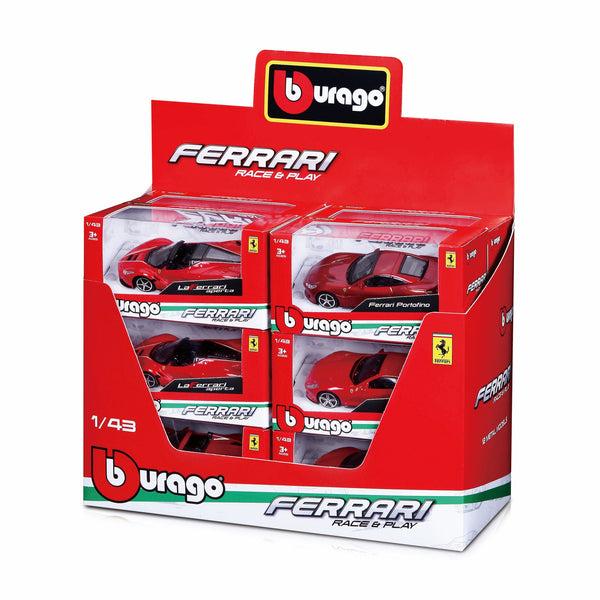 1:43 FERRARI RACE & PLAY - DISTRIBUTEUR 12 PIÈCES