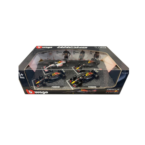 Coffret de 4 figurines de champion Max Verstappen F1 RED BULL RACING à l'échelle 1:43