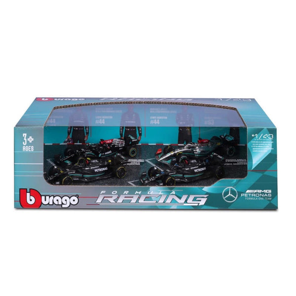 Coffret de 4 voitures de Formule 1 MB 1:43 Grand Prix de Grande-Bretagne Lewis Hamilton