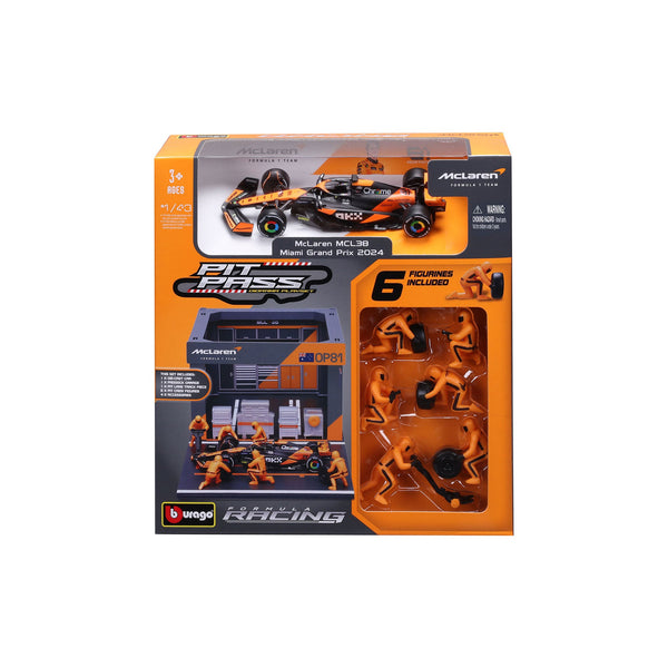 1:43 F1 MCLAREN MCL38 2024 PIT PASS DIORAMA PIASTRI