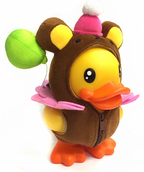 Payaso de oso de madera de pato
