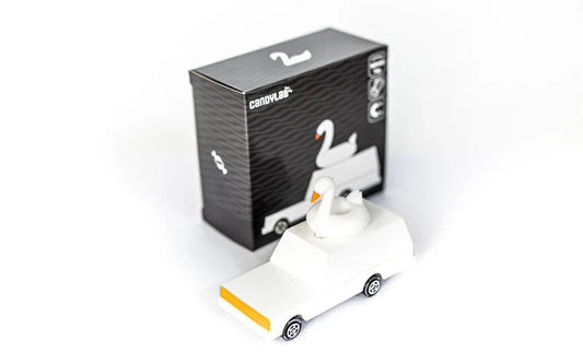 Coche de madera Candycar World - Cisne blanco