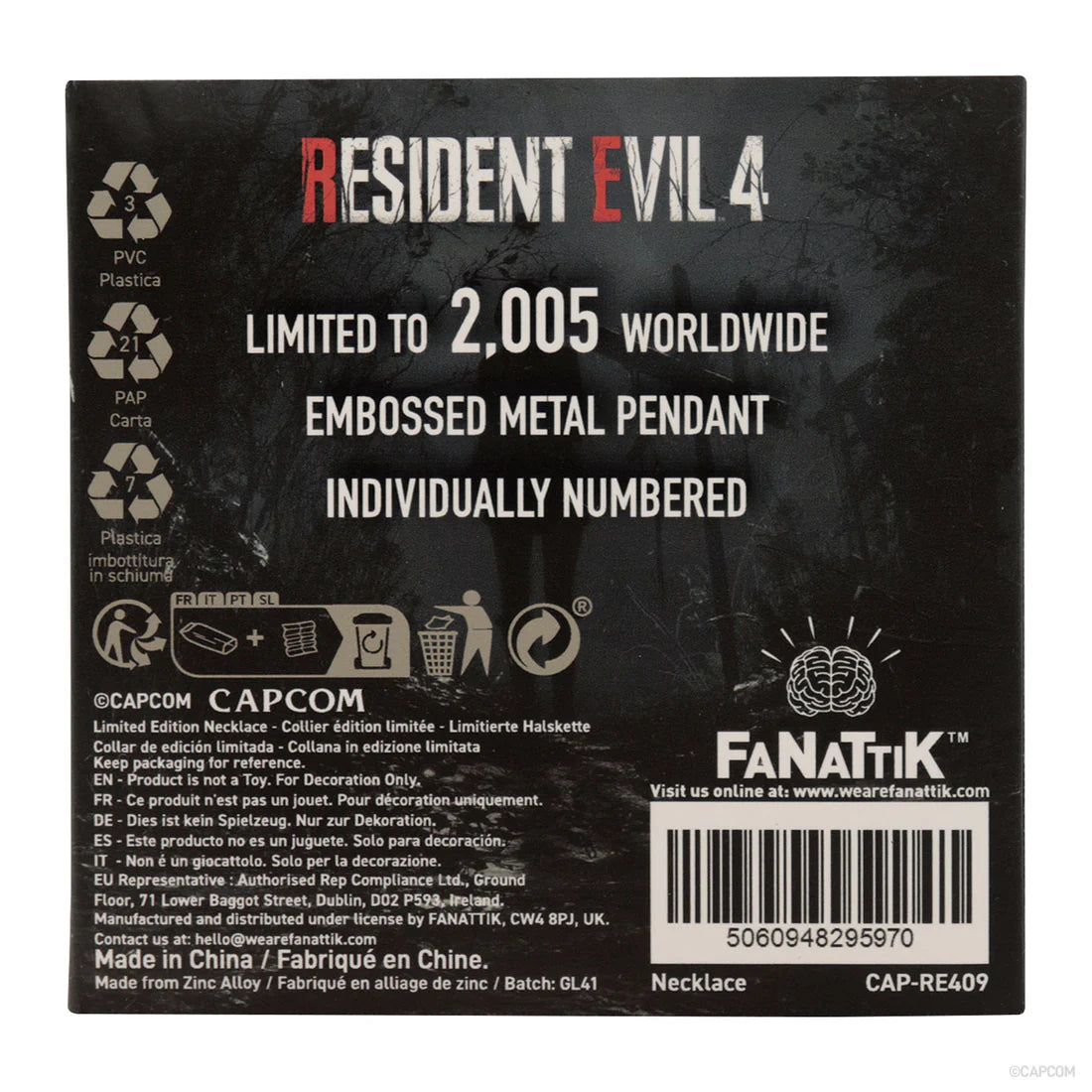 resident evil 4 ashleys necklace fanattik