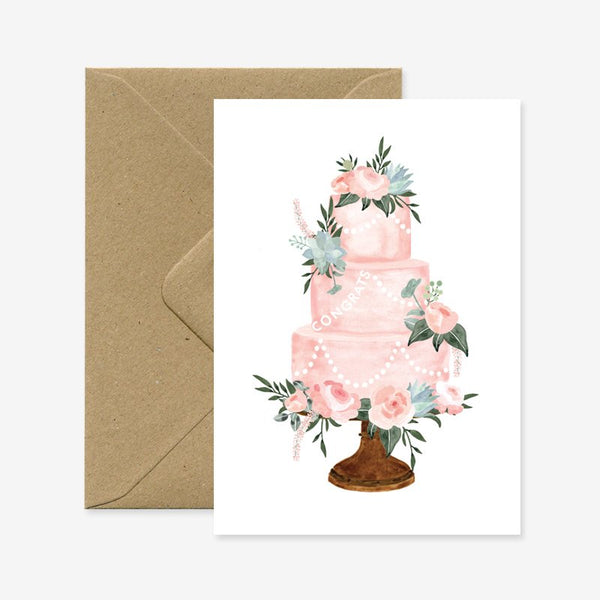 Congrats Wedding Cake - Carte de Voeux