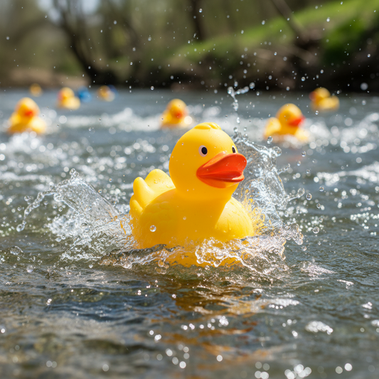 Pato de corrida com asas
