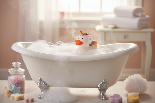 Pato de reloj de corazón blanco