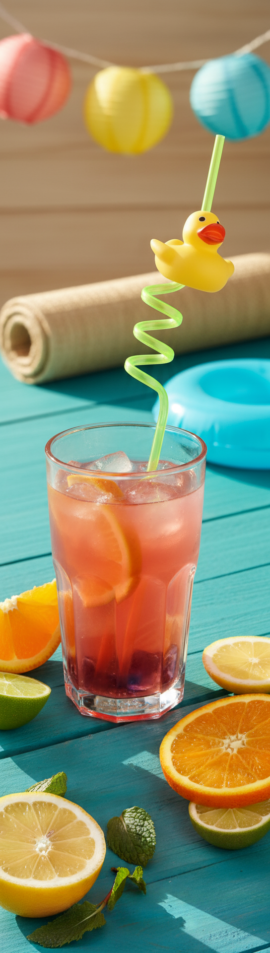 Yellow duck straw