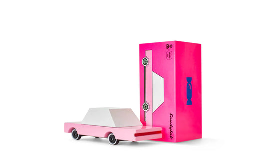 Coche de madera Candycar World - Sedán rosa