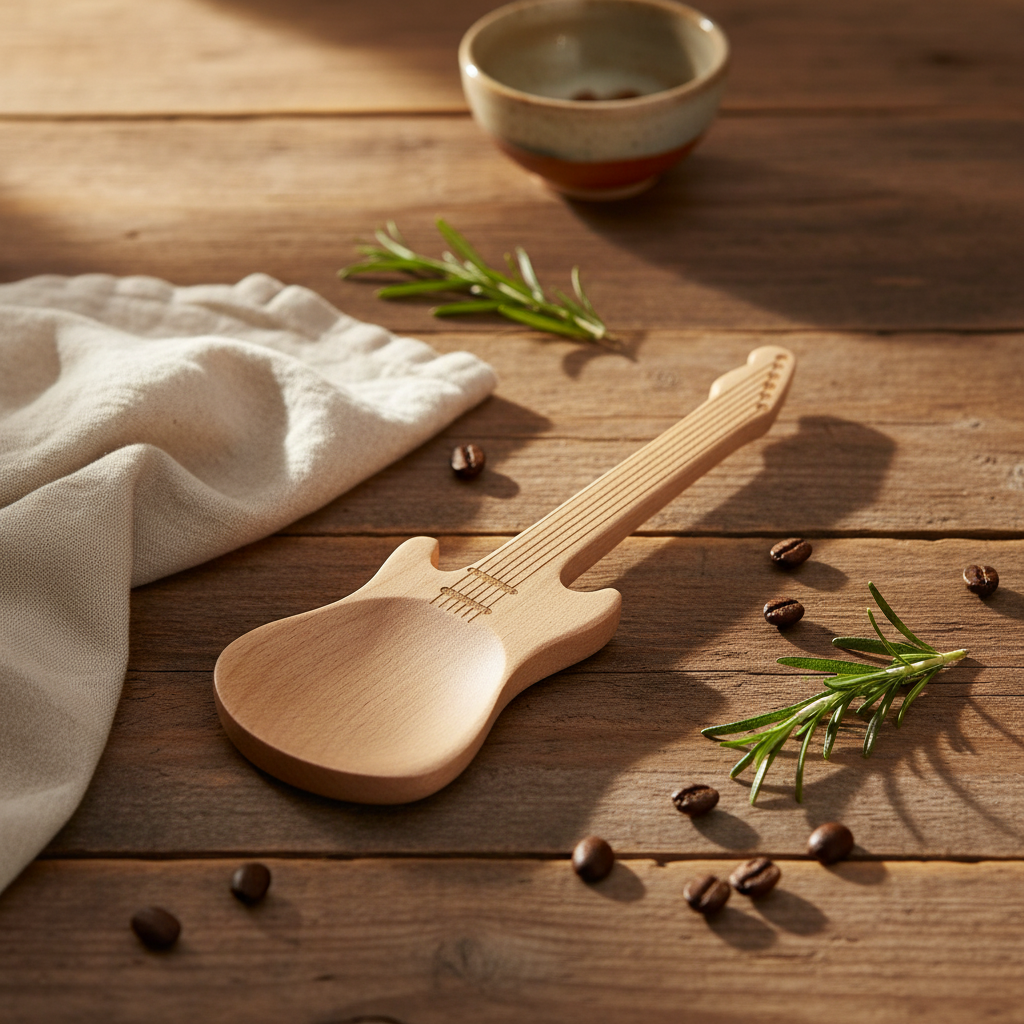 Cuchara de madera para guitarra eléctrica