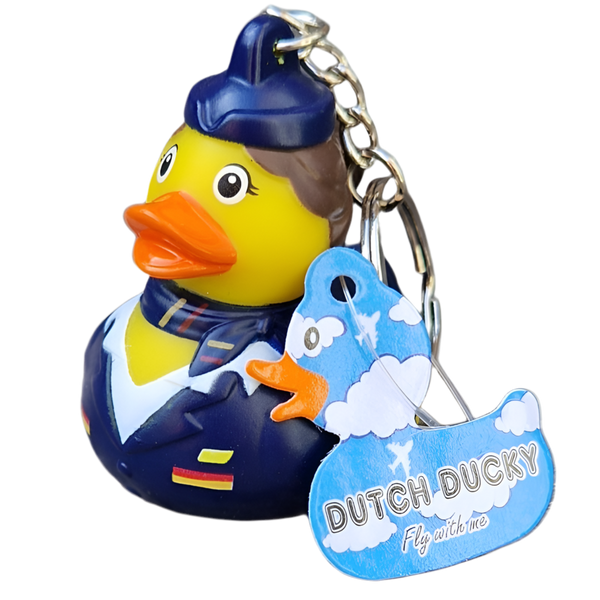 Porte-clés Canard Hôtesse de l'air Brune