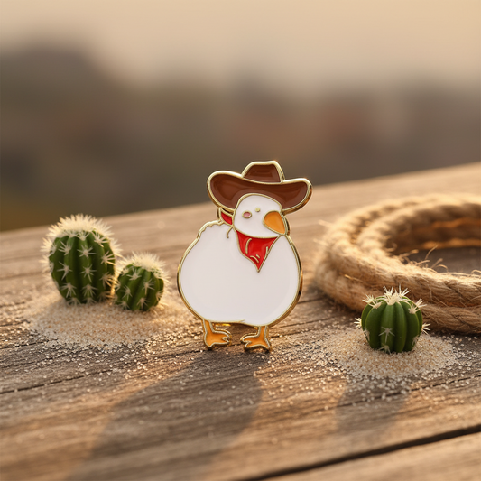 Pin's Canard Blanc Cowboy
