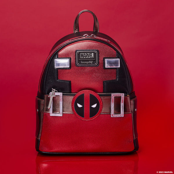 Mochila mini de Deadpool para cosplay, metálica