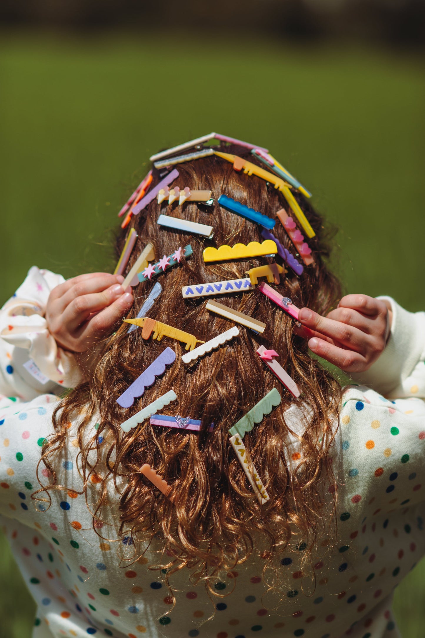 Set mit 2 Haarspangen Maxi Lila