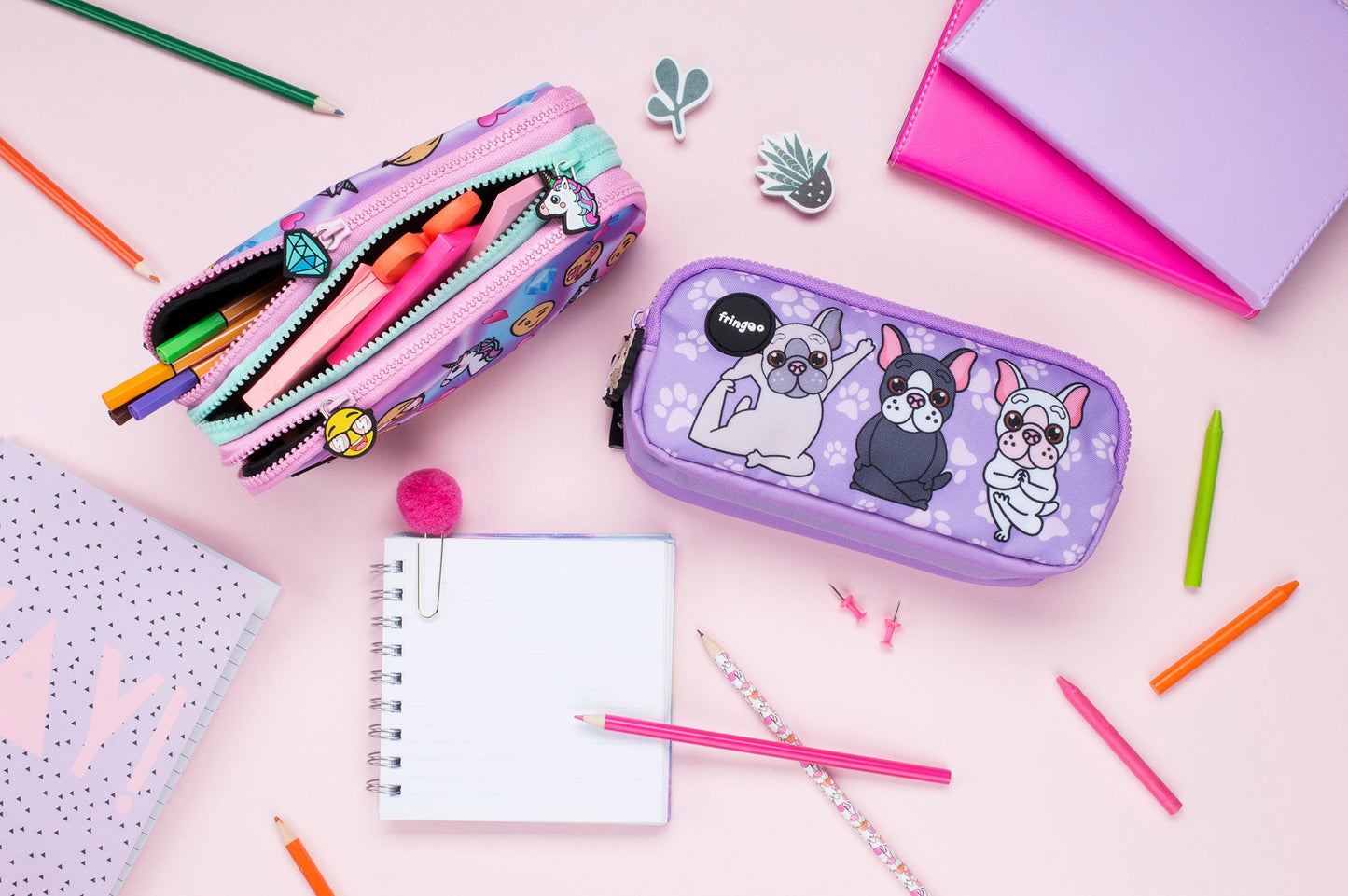 Frenchie Yoga Trousse scolaire