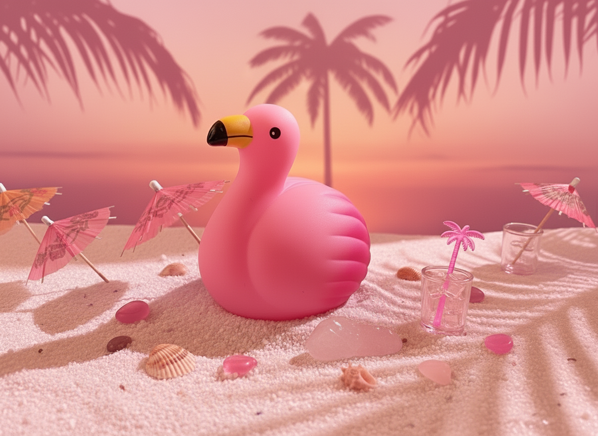 Flamenco rosa luminoso