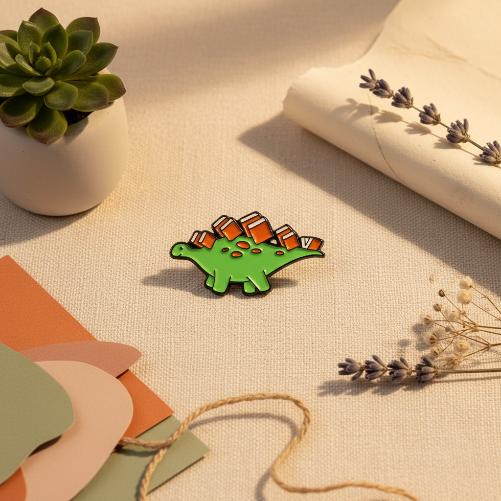 Pin's Stégosaure Bibliophile
