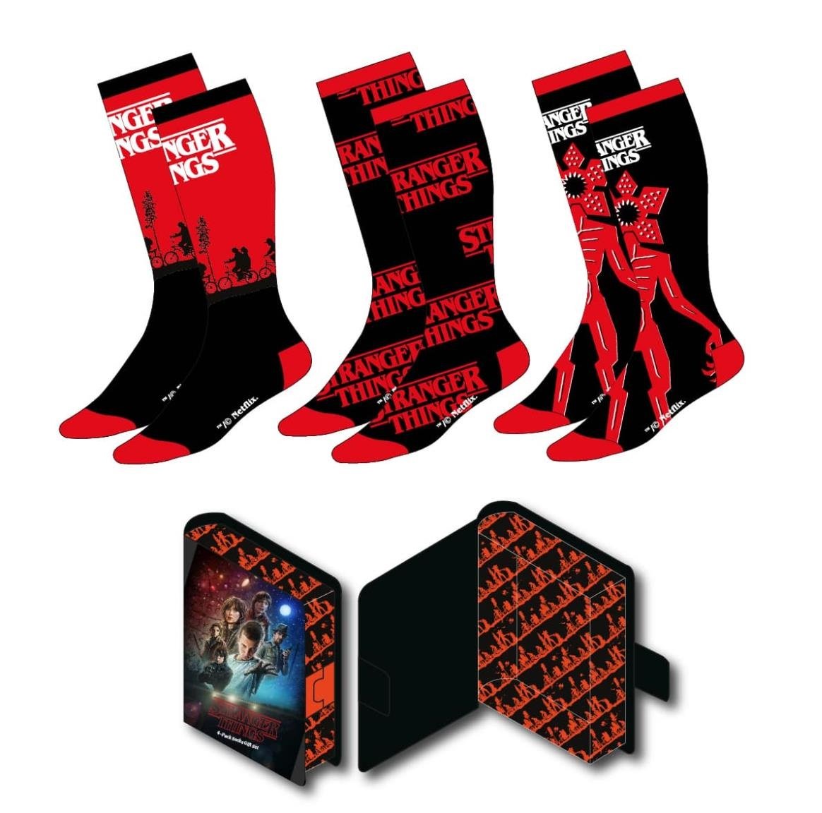 STRANGER THINGS Pack de 3 Paires de Chaussettes (Taille 38-45)