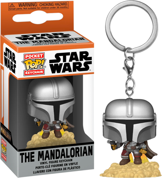 pop keychain the mandalorian with blaster
