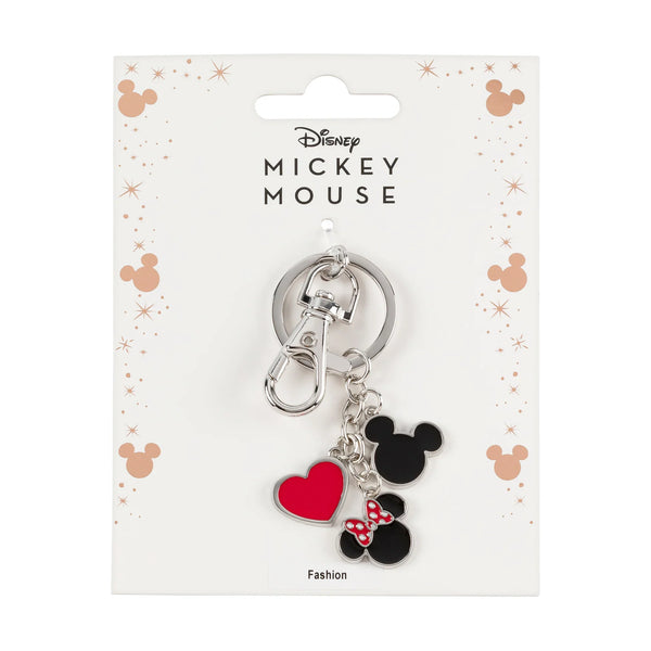 Llavero de metal de Mickey y Minnie