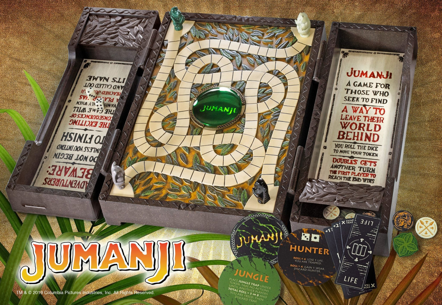 Réplica coleccionable del tablero del juego Jumanji