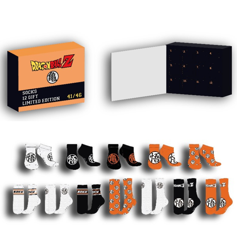 DRAGON BALL Z Gift Box 12 Paires de Chaussettes (T 40-46)