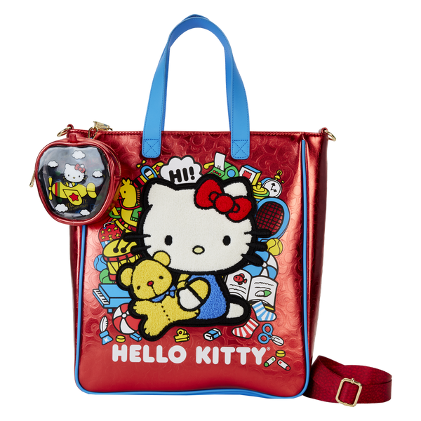 HELLO KITTY -50ème Anniv. -Tote Bag Métallique avec Coin Bag Loungefly
