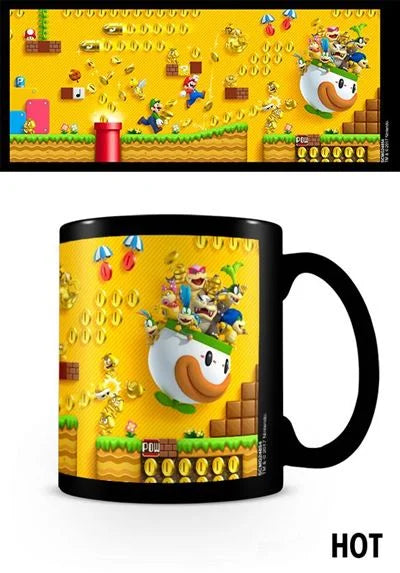 Tazza termoreattiva Mario Bros. - Corsa alle monete d'oro