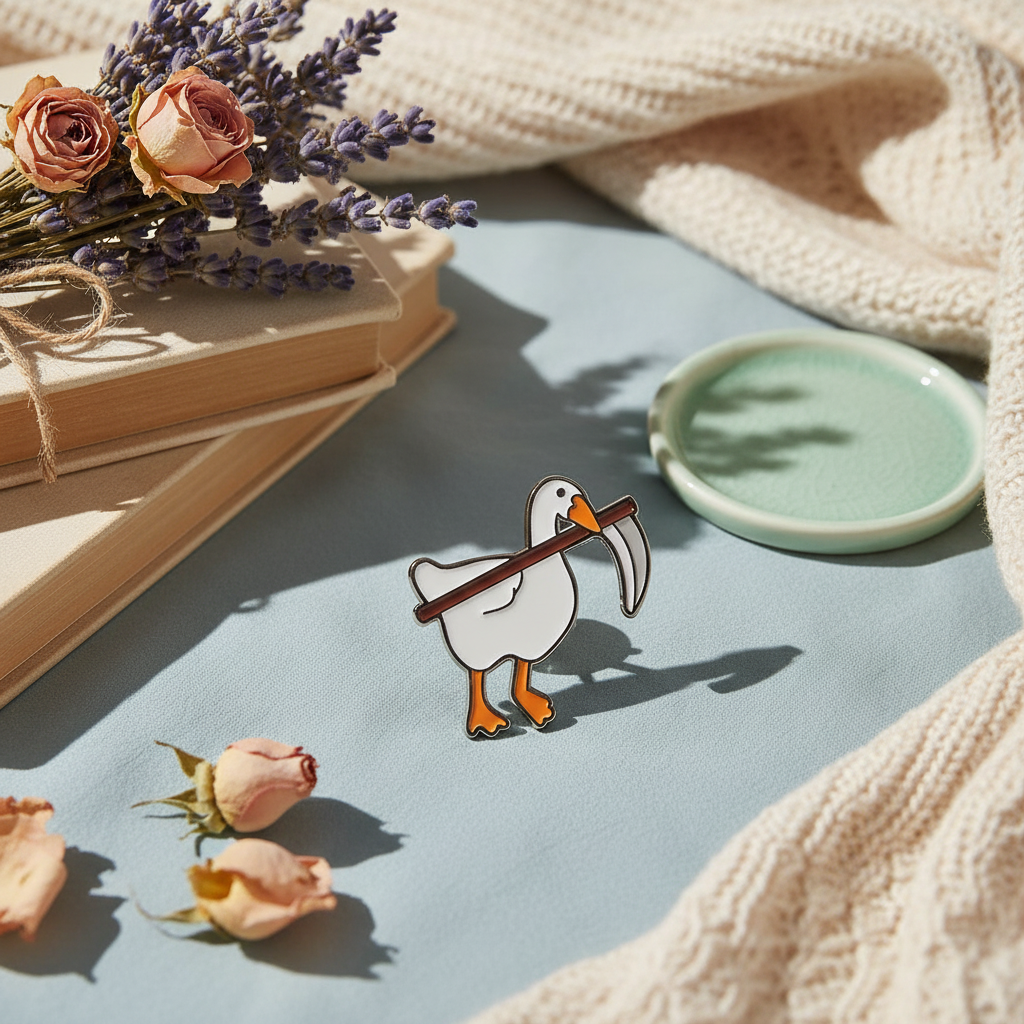 Pin's Canard Blanc avec Faux