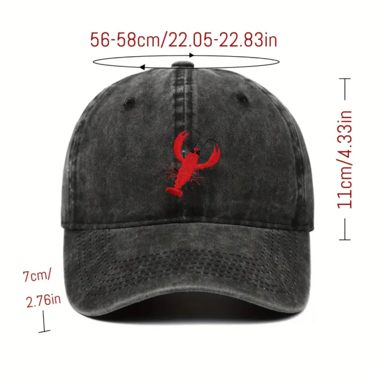 Gorra con langosta bordada