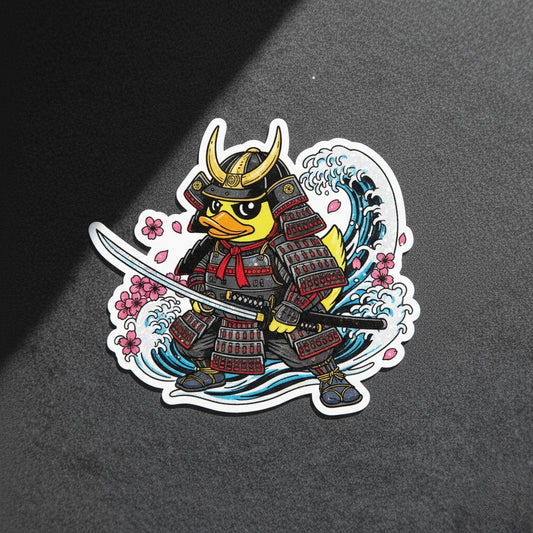 Samurai Duck Sticker – Honor & Courage