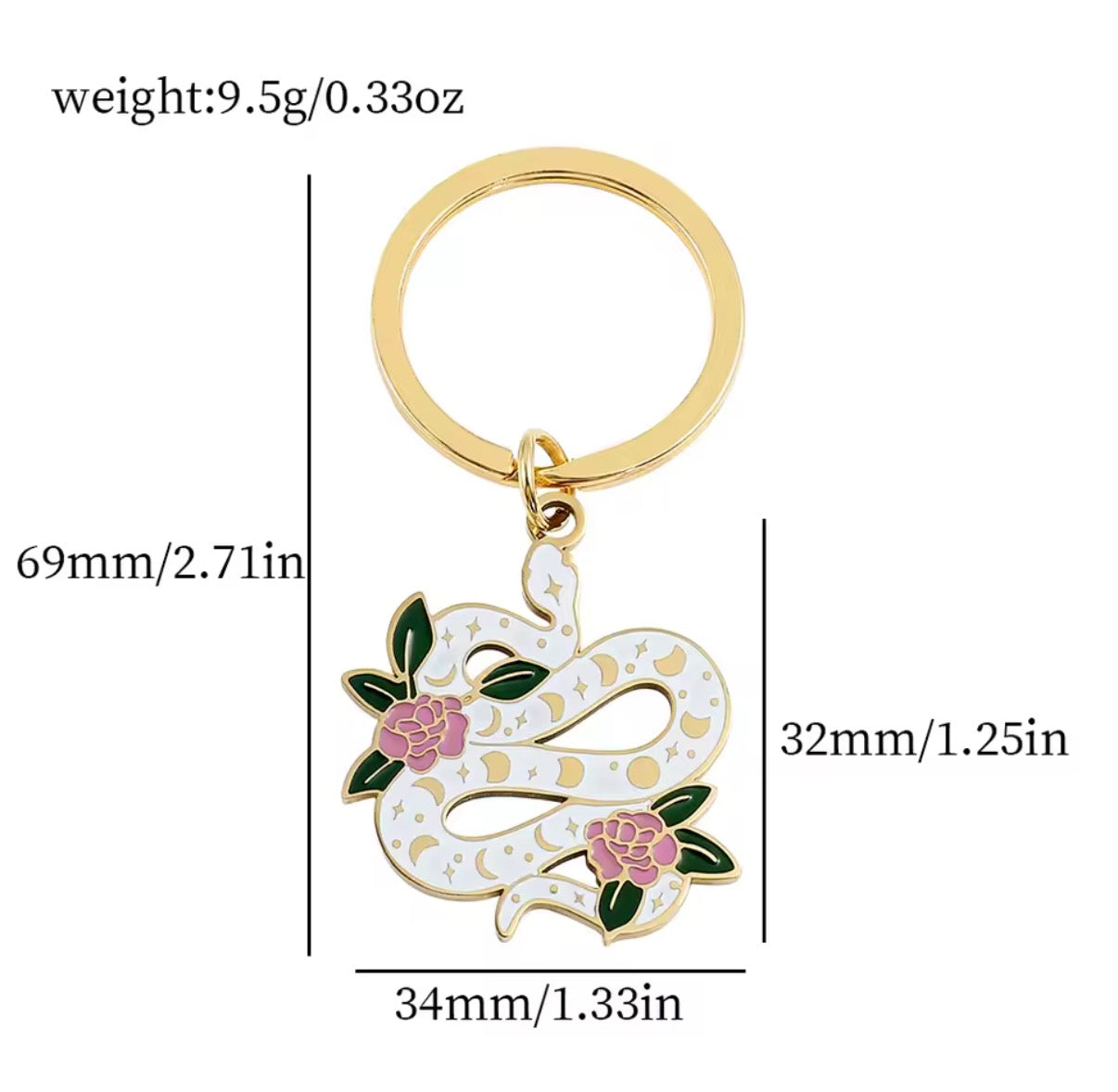 Porte-Clés Serpent Lunaire