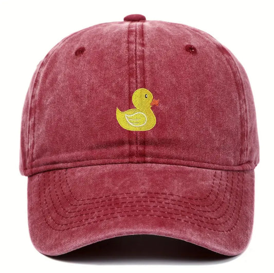 Casquette Délavée Canard Jaune Brodé